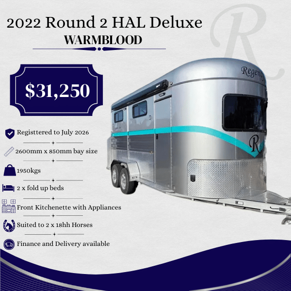 RF251 | IN STOCK | PREOWNED 2022 Round 2 HAL Deluxe Warmblood 2600mm x 850mm bays