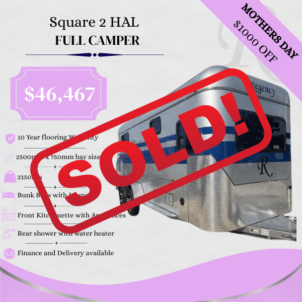 RF583| MAY STOCK | Square 2 HAL Full Camper 2500mm x 750mm bays