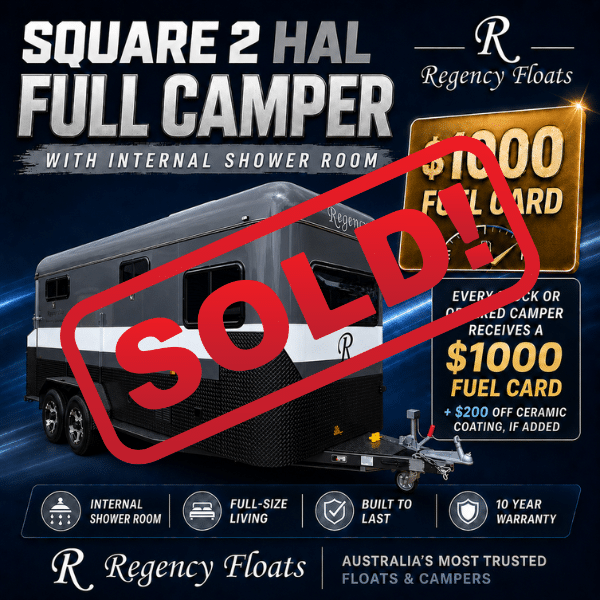 RF610 | EOFY SPECIAL | Square 2 HAL Full Camper 2500mm x 750mm bay | Shower room