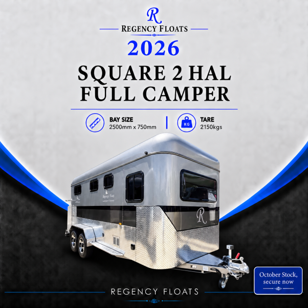 RF654| OCTOBER STOCK | Square 2 HAL Full Camper Warmblood 2600mm x 850mm bay |