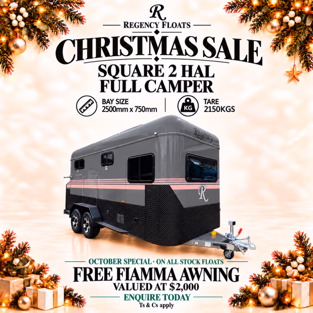 RF675| NOVEMBER STOCK | Square 2 HAL Full Camper 2500mm x 750mm bay | Cowboy Shower