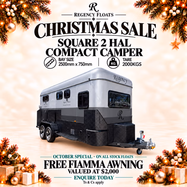 RF676| NOVEMBER STOCK | Square 2 HAL Compact Camper 2500mm x 750mm bay | Cowboy Shower